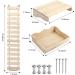 Yiotl Wall-Mounted Cat Shelf Set - Modern Solid Wood Furniture with Hammock, Climbing Bridge, and Cat Mat - Buy Online on SooperMarket.com