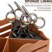 Professional Salon Scissor Shear Holder Box - Brown Wooden Desktop Storage for Hairdressers & Groomers | 4-Grille Sponge Holder with Comber Clips Stand - Buy Online on SooperMarket.com