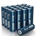 BONAI AA Rechargeable Batteries High Capacity 1100mAh NiMH Battery for Outdoor Solar Lights 1.2V Pre Charged Double-A Batteries (AA 20 Pack) 20 AA Batteries