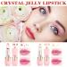 Crystal Jelly Flower Lipstick Set Long Lasting Color Changing Lip Balm with Nutritious Formula, Kawaii Makeup Clear Lipstick with Flower Inside - 2PCS - Buy Online on SooperMarket.com