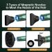 Professional Hair Dryer with Diffuser & Nozzles - 1875W 12 Modes Fast Drying Negative Ion Technology Olive Green - Perfect for All Hair Types - Buy Online on SooperMarket.com
