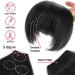 Kinky Straight Ponytail Extension with Bangs for Black Women Yaki Straight Wrap Arpund Pony Tail Hair Clip in Ponytail Extension Magic Paste Natural Looking Hair Hairpiece for Daily Party Use (Black) 20 inches Black - Buy Online on SooperMarket.com