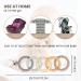 Kalovin Silicone Teether Rings - Clip-on Sensory Teething Links | BPA-Free Food Grade Teething Ring for Babies - Color 1 - Buy Online on SooperMarket.com