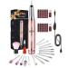 Portable Electric Nail Drill Kit 35000rpm  JUEMEL Professional Electric Nail File Efile Set for Acrylic  Gel Nails  Manicure Pedicure Tool with Nail Drill 17pcs Bits  Sanding Bands and Brush Pink