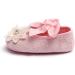 Cute Baby Girl Flower Shoes + Headband Set | Non-Slip Soft Toddler Shoes for Special Occasions | Christening and Wedding Party Shoes | 6-12 Months | Color Pink - Buy Online on SooperMarket.com