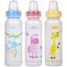 Evenflo Zoo Friends 3 Count Standard Nipple Bottle  8 Ounce (Colors May Vary) Pink 3 Count (Pack of 1)