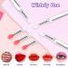 Silicone Nail Powder Applicator Brush Set - 10 Pcs Reusable Lip & Nail Art Brushes for Holographic Chrome Glitter Mirror Finish Makeup - White - Buy Online on SooperMarket.com