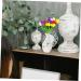 Ciieeo Desktop Decor Office Plants Hydroponics Holder Vase Table Container Decorative Desk Home Delicate White 7X13CM - Buy Online on SooperMarket.com