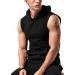 Babioboa Men's Sleeveless Workout Hooded Tank Top - Black, Medium - Buy Online on SooperMarket.com