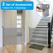 HEELALBABY Retractable Baby Gate - 35 Tall, Extends to 65 Wide, Grey Mesh Safety Dog Gate for Stairs & Doorways - Buy Online on SooperMarket.com