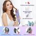 Automatic Curling Iron - Fast Heating Wand with 4 Temp Settings up to 430? & Timer - Dual Voltage, Anti-Scald, Auto Shut-Off - Purple - Buy Online on SooperMarket.com