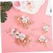 PLAFOPE 1 Set Comb Set Bride Side Combs Hair Decorations U Shaped Hair Pins Rhinestones Wedding Side Comb Wedding Hair Pins Wedding Veil Combs Flower Bridal Combs Hair Flowers Pearl White - Buy Online on SooperMarket.com
