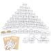 Pamiyo 60 pieces of jack 5ml empty can clear crucible cream can empty transparent crucible Tie with screw cap trip potty pot set for lotion cream mini candles cosmetics (transparent) 5ml transparent