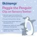 Bickiepegs Peggie the Penguin Sensory Bite Toy | Dental Aid for Babies & Toddlers | Front Gray & White Clip-On Teether - Buy Online on SooperMarket.com