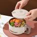 Durable Remen Noodle Container 1200ml Ramen Cooker Soup Mug Japanese Ramen Picnic Tableware for Pasta Dishes Portable Safe Reusable Noodle Bowl High Capacity Noodle Cooker for Home Picnic Beige - Buy Online on SooperMarket.com