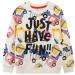 Boys Sweatshirt for Kids Dinosaur Jumper Cotton Casual Top Long Sleeve Pullover T-Shirt Toddler Girls Shirts Baby Clothes 1-8 Years 4-5 Years Just Have Fun