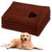 4 PCs dog towel extra absorbent dog towel extra absorbent microfiber towels for dogs cats towel dogs microfiber towel for dogs soft small medium -sized brown (35*75)