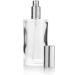 Fantasia Empty Perfume Bottle with Atomizer - 100ml Clear Glass Flakon Refillable Oval Design Silver Cap - Perfect for DIY Fragrance - Buy Online on SooperMarket.com
