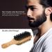 Double-Sided Men's Beard Brush with Solid Wood Handle - Facial Hair and Mustache Grooming Comb - Buy Online on SooperMarket.com