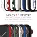 Fullife 6-Pack PC Matte Case with Tempered Glass Screen Protector Compatible with Apple Watch Series 6/5/4/SE Overall Shockproof Bumper for iWatch.40mm (Green/Blue/Red/Midnight/Starlight/transparent) Green/Blue/Red/Midnight/Starlight/Clear 40mm - Buy Online on SooperMarket.com