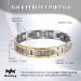 WELMAG WM Men Titanium Steel Magnetic Bracelet for Men Gold Line Design Adjustable Bracelets With Adjust Tool Luxury Box Halloween Jewelry Gifts(Sliver) - Buy Online on SooperMarket.com