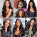 Ainmeys 26 Inch Brazilian Body Wave HD Transparent Lace Front Wig | 9A Unprocessed Virgin Human Hair | 180% Density Deep Part | Pre Plucked Natural Black | for Black Women - Buy Online on SooperMarket.com
