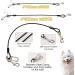 Bezavea 2 Pack Dog Chain Lead Cable Leash Chew Proof Steel Rope Cable Dog Car Harness Dog Car Seatbelt Pet Vehicle Harnesses with Double Clips and Latch Attachment (60cm) - Buy Online on SooperMarket.com