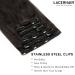 Lacer 10 Yaki Clip in Hair Extensions 120G 7 Pieces 10 Inch - Natural Black Remy Human Hair for Fashion Black Women with Relaxed Hair - Buy Online on SooperMarket.com