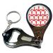 BadgeBeast.co.uk Anchor Red Pattern - Key Ring Bottle Opener and Nail Clipper