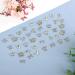 Buy Butterfly Nair Charms 40Pcs - Gold Alloy Nail Art Decorations with 7 Styles of 3D Bow Gemstones & Double Layer Designs - Buy Online on SooperMarket.com