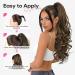 REECHO 24" Ponytail Extension - Claw Clip In Long Curly Wavy Ponytail for Women - Medium Blonde with Highlights - Buy Online on SooperMarket.com