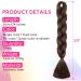 Silk-co 24inch Jumbo Braids Hair Afro Braiding Hair Extensions Ombre Silky Synthetic Heat Resistant 100g-Medium Brown 24 Inch Medium Brown - Buy Online on SooperMarket.com