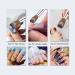 100% Pure Kolinsky Hair Size 8 Oval Acrylic Nail Brush Set - Professional Manicure Tool for DIY Home Salon - Crystal Blue - Buy Online on SooperMarket.com