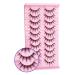 Manga Lashes 15mm 3D Japanese Wispy Spiky Eye False Eyelashes - 10 Pairs - Buy Online on SooperMarket.com
