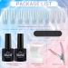 Cooserry Nail Tips and Glue Gel Kit with UV Light - 1000 Pcs C Curve Clear French Ballerina Fake Nails, 4-in-1 Nail Glue, Mini UV LED Lamp, DIY Nail Art Tools - Buy Online on SooperMarket.com