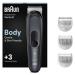 Braun Body Groomer 3 Manscaping Tool For Men With SkinShield Technology Sensitive Comb Wet & Dry 100% Waterproof UK 2 Pin Plug BG3350 Black/Grey