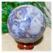 Blue Flower Agate Druzy Natural Stones Crystals Balls Gemstone Geode Sphere Aesthetic Room Decor Home 1pc (Color : 360-370g)