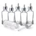 Clear Glass 50ml Dropper Bottle - Aromatherapy DIY Beauty Arts Crafts - Create Personalized Spa Products - Versatile Craft and Skincare Solution for DIY Enthusiasts (Silver/White Pipette - 6)