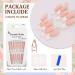 24PCS Long French False Nails Square - Matte Nude White Full Cover Press on Nails for Women Girls - Jelly Glue Included - Buy Online on SooperMarket.com