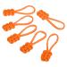 PATICIL 6 Pack zipper trains Replacement Extension cable Handle Fastening Zuklaschen Banger Fixer Sleber Head Repair Kit For Luggage Backpack Jacket Orange