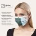 Dark Green Disposable Face Masks - 100 Pack | Made in Germany | CE Certified, Type IIR | Breathable Triple Layer, 99.78% Filtration | Elastic Earloops, Adults | 17.5cm x 9.5cm - Buy Online on SooperMarket.com