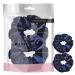 Luxurious Premium Quality Velvet Solid Classic Hair Ties/Bands for Hair Updo Ponytail Scrunchies 2pcs (Plain Navy)