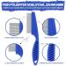 3-Piece Stainless Steel Flea & Lice Comb Set for Dogs & Cats | Pet Care Tools for Effective Tear Stain Removal - Blue - Buy Online on SooperMarket.com