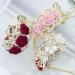 3 Pcs Rose Flower Tassel Ponytail Hair Clips | Vintage High Ponytail Hair Barrettes with Pearl Rhinestone Metal | Chinese Decorative Accessories for Bride Women Girls - Buy Online on SooperMarket.com
