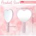 4 Pcs Heart Shaped Rhinestone Hand Mirrors | Portable Makeup Mirror Set for Women | Perfect Gift for Mother's Day & Weddings - Pink, White, Red - Buy Online on SooperMarket.com