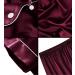 Kids Silk Pyjamas Set | Short Sleeve Satin PJs for Boys & Girls | Button-Down Nightwear in Dark Wine Red | Ages 4-16 - Buy Online on SooperMarket.com