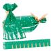 KOMBIUDA Christmas Sack 50pcs Christmas Bag Candy Bags Halloween Candy Christmas Drawstring Bag Snowflake Crisp Ribbon