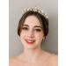 SWEETV Jeweled Metal Princess Tiara Queen Crown for Bride - Bridal Headpieces for Wedding, Quinceanera, Prom - Gold/Clear - Buy Online on SooperMarket.com