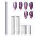 Cat Eye Magnet for Nails 5 Pcs Double Ended Cylindrical Strong Nail Magnet Set Super Long Nail Polish Magnet Pens Magnet Stick for 3D Cat Eye Gel Polish Home DIY Salon Studio Set 1
