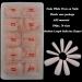 LuckForever 500pc Nude Pink Coffin False Nails - Press On Full Cover Ballerina Design with Case for Women Girls - DIY Manicure Fingernails - Buy Online on SooperMarket.com
